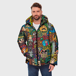Куртка зимняя мужская Цветные мемы из ВК, цвет: 3D-светло-серый — фото 2