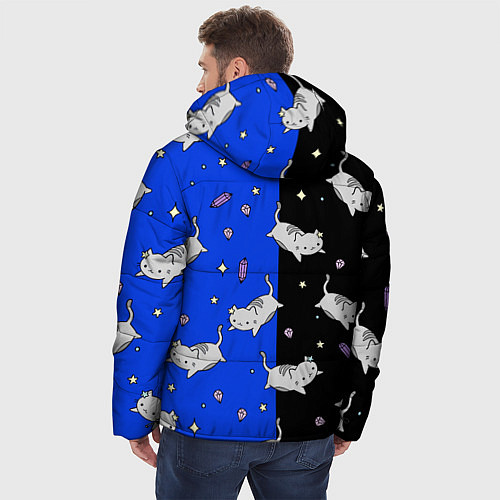 Мужская зимняя куртка КИСЫ / 3D-Светло-серый – фото 4