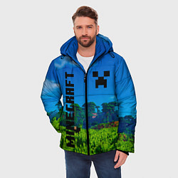 Куртка зимняя мужская Minecraft Майнкрафт, цвет: 3D-черный — фото 2