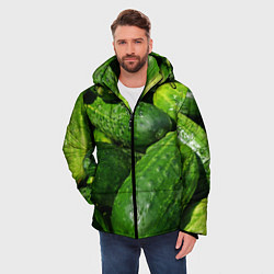 Куртка зимняя мужская Огурцы, цвет: 3D-светло-серый — фото 2