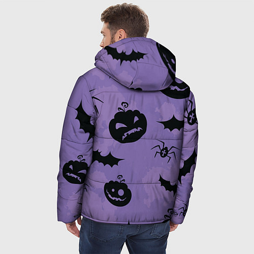 Мужская зимняя куртка Фиолетовый хэллоуин / 3D-Светло-серый – фото 4