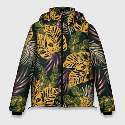 Куртка зимняя мужская Тропический лес, цвет: 3D-красный