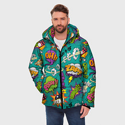 Куртка зимняя мужская Pop art comics, цвет: 3D-красный — фото 2