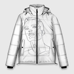 Мужская зимняя куртка Портрет одной линией