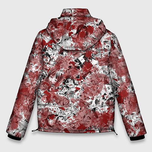 Мужская зимняя куртка Кровавый ахегао / 3D-Красный – фото 2