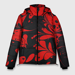 Куртка зимняя мужская Красный Мрамор, цвет: 3D-красный