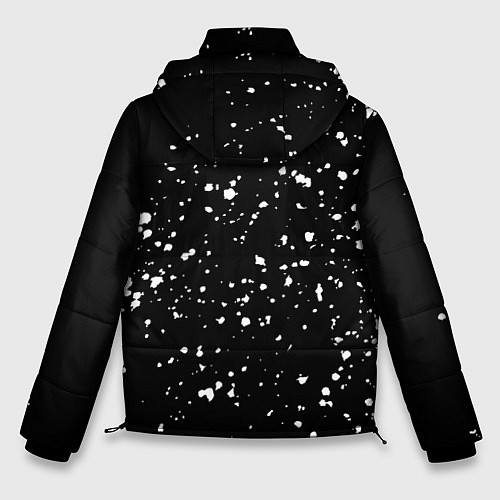 Мужская зимняя куртка Каллиграфия на чёрном фоне / 3D-Черный – фото 2