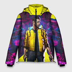 Куртка зимняя мужская КИБЕРПАНК 2077, цвет: 3D-черный