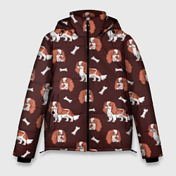 Куртка зимняя мужская Спаниели, цвет: 3D-красный