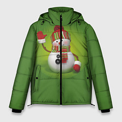 Куртка зимняя мужская Снеговик green, цвет: 3D-черный