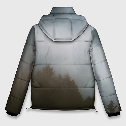 Мужская зимняя куртка Орёл над лесом / 3D-Черный – фото 2