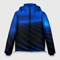 Куртка зимняя мужская Неоновые лучи, цвет: 3D-черный