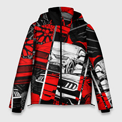 Куртка зимняя мужская Автомобили, цвет: 3D-красный