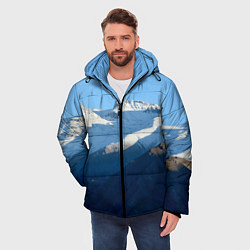 Куртка зимняя мужская Снежные горы, цвет: 3D-черный — фото 2
