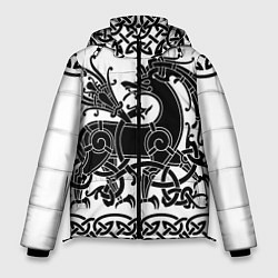 Куртка зимняя мужская Вендельский олень чёрный 3D, цвет: 3D-черный