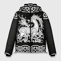 Куртка зимняя мужская Рингерике олень белый 3D, цвет: 3D-черный