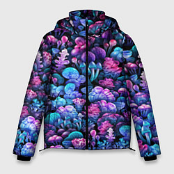 Куртка зимняя мужская Волшебные грибы, цвет: 3D-красный