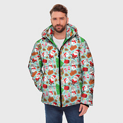 Куртка зимняя мужская Новый Год, цвет: 3D-красный — фото 2