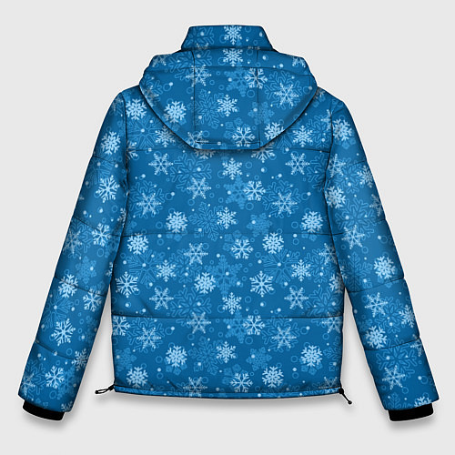 Мужская зимняя куртка Снежинки / 3D-Черный – фото 2