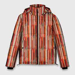 Куртка зимняя мужская Ритм полос, цвет: 3D-черный