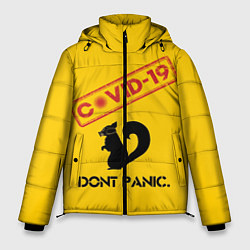 Куртка зимняя мужская Dont Panic covid-19, цвет: 3D-черный