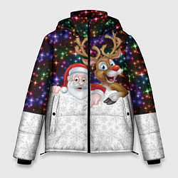 Куртка зимняя мужская Новый Год, цвет: 3D-красный