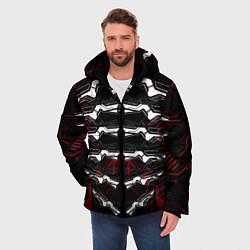 Куртка зимняя мужская Цифровой киберскелет, цвет: 3D-черный — фото 2