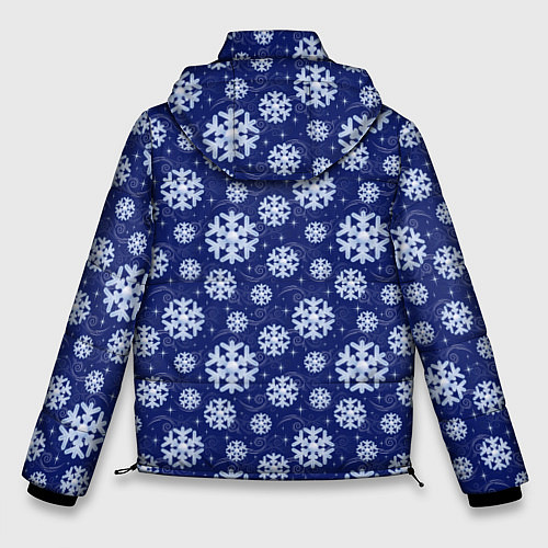 Мужская зимняя куртка Снежинки / 3D-Светло-серый – фото 2