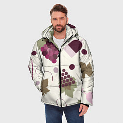 Куртка зимняя мужская Виноград и винишко, цвет: 3D-светло-серый — фото 2