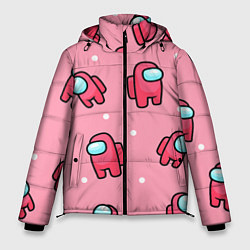 Куртка зимняя мужская Among Us - Розовый цвет, цвет: 3D-светло-серый
