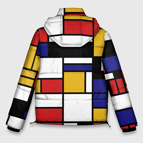 Мужская зимняя куртка Color blocking / 3D-Красный – фото 2