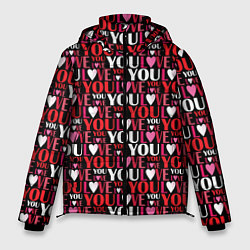 Куртка зимняя мужская Люблю Тебя!, цвет: 3D-черный