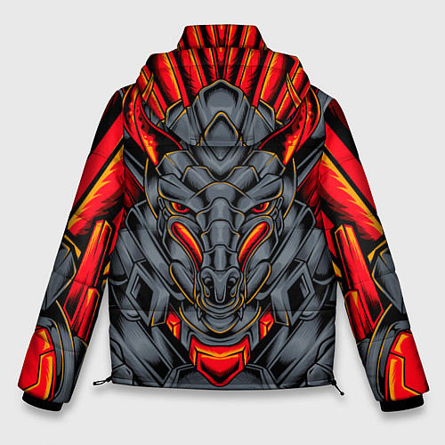 Мужская зимняя куртка Механический дракон / 3D-Черный – фото 2