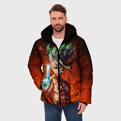 Куртка зимняя мужская Доктор Стоун, цвет: 3D-красный — фото 2