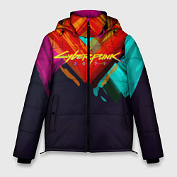 Куртка зимняя мужская CYBERPUNK 2077 CITY, цвет: 3D-красный
