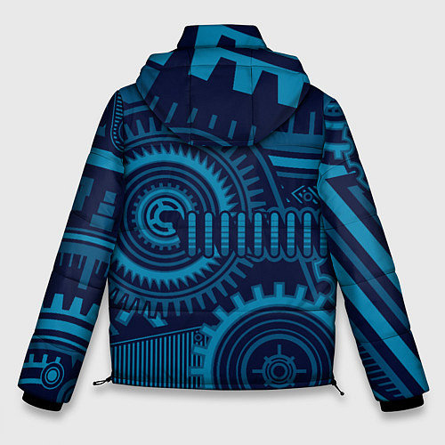 Мужская зимняя куртка Steampunk Mechanic Blue / 3D-Черный – фото 2