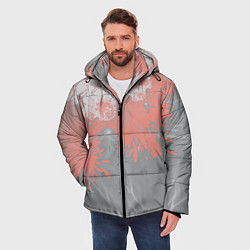 Куртка зимняя мужская Абстракция, цвет: 3D-светло-серый — фото 2