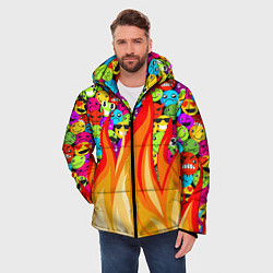 Куртка зимняя мужская SLAVA MARLOW - Смайлики, цвет: 3D-красный — фото 2