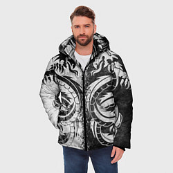 Куртка зимняя мужская ДРАКОНЫ DRAGONS, цвет: 3D-светло-серый — фото 2