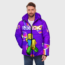 Куртка зимняя мужская ROBLOX КУБЫ, цвет: 3D-черный — фото 2