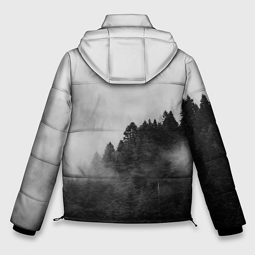 Мужская зимняя куртка Природа - Лес / 3D-Черный – фото 2