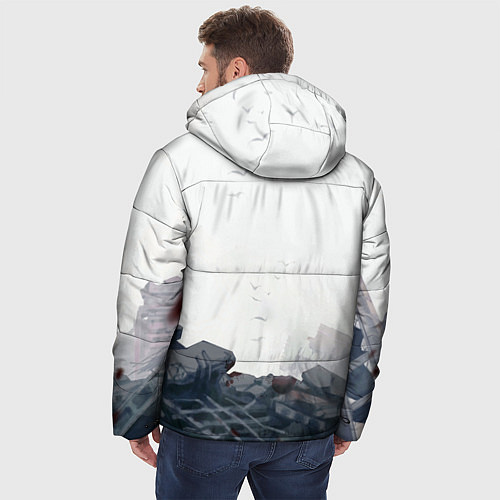 Мужская зимняя куртка Атака Титанов / 3D-Светло-серый – фото 4