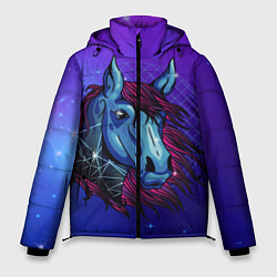 Куртка зимняя мужская Retrowave Neon Horse, цвет: 3D-красный