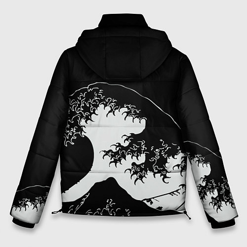Мужская зимняя куртка Волна Канагава / 3D-Черный – фото 2