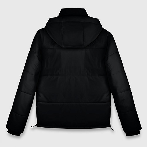 Мужская зимняя куртка Череп из текста / 3D-Черный – фото 2