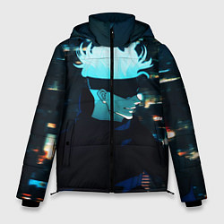 Куртка зимняя мужская Магическая битва, цвет: 3D-черный