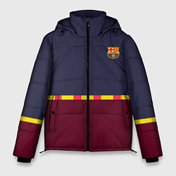 Куртка зимняя мужская FC Barcelona Flag and team Logo 202122, цвет: 3D-светло-серый
