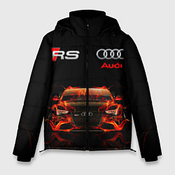 Куртка зимняя мужская AUDI RS 5 FIRE АУДИ РС 5, цвет: 3D-черный