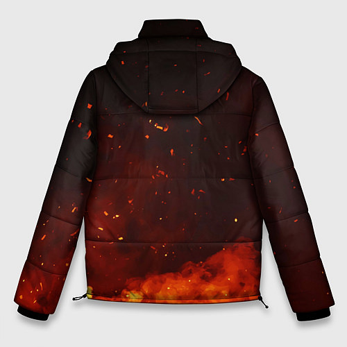 Мужская зимняя куртка Valheim огненный викинг / 3D-Черный – фото 2