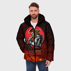Куртка зимняя мужская Valheim огненный викинг, цвет: 3D-черный — фото 2